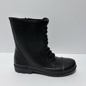 Steve Madden Women’s Troopa-R Black Lace-Up Boots, Size 7 M